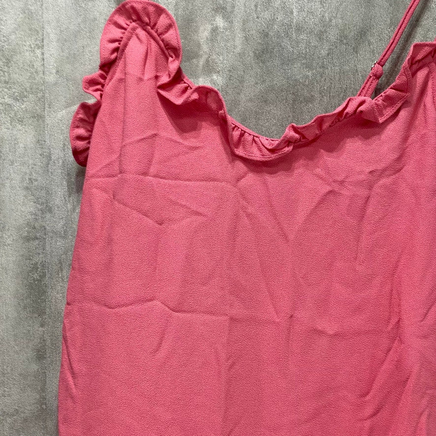 1. STATE Pink Ruffle Edge V-Neck Adjustable Camisole SZ XS