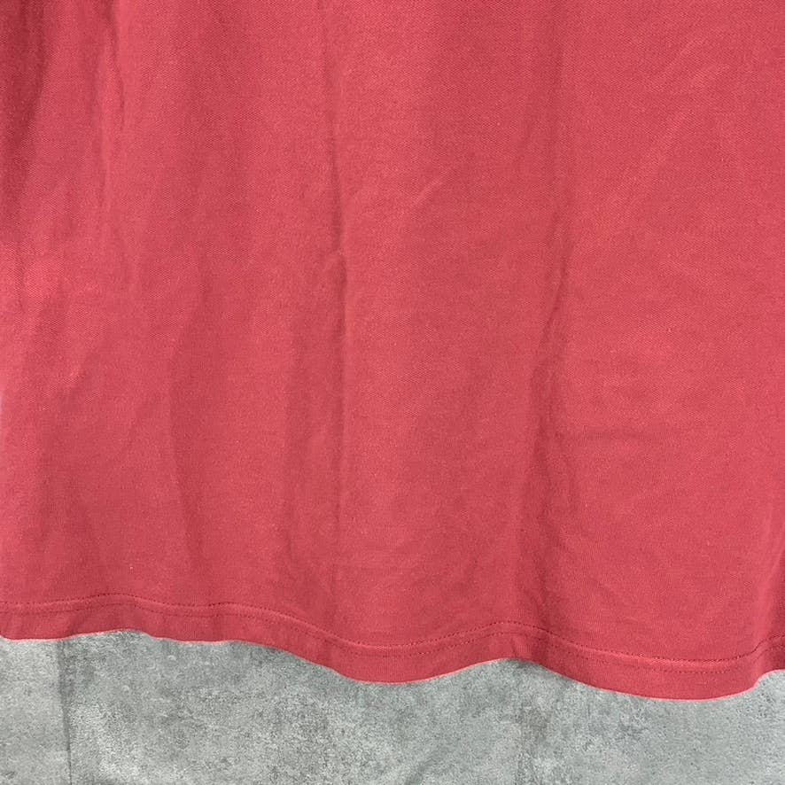 J.CREW Men's Dusty Red Flex Pique Short-Sleeve Polo Shirt SZ L