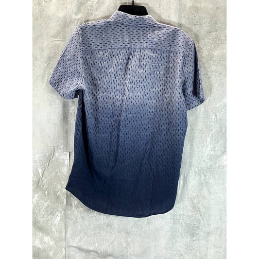 AMERICAN EAGLE OUTFITTERS Men's Blue Printed Ombre Seriously Soft Shirt SZ S