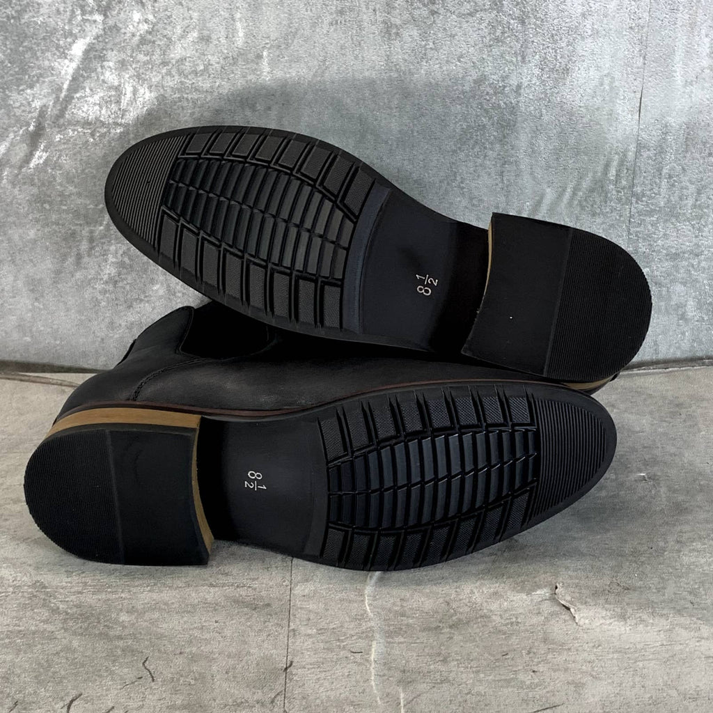 VANCE CO. Men's Black Faux-Leather Landon Pull-On Dress Boots SZ 8.5