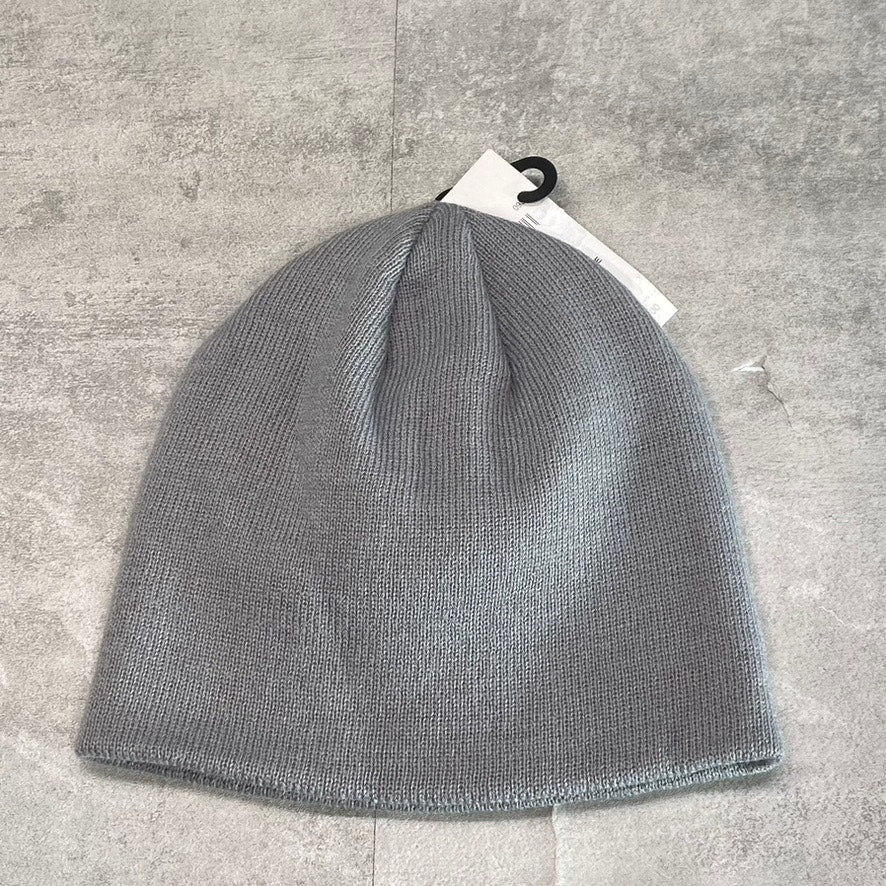 HURLEY Men's Gray Ribbed Icon Embroidered Staple Beanie SZ OS