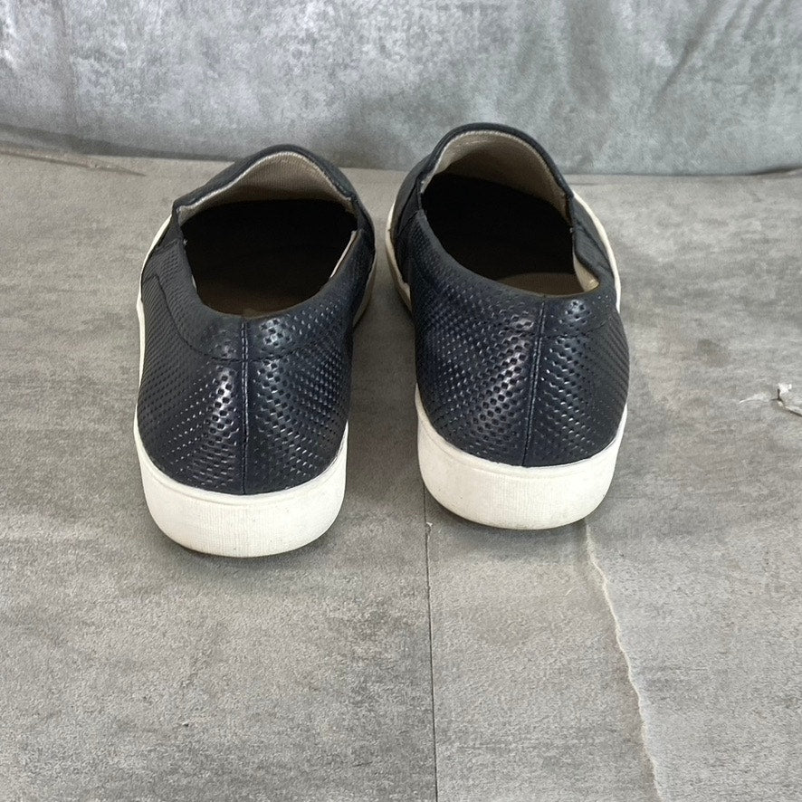 NATURALIZER Women's Black Leather Marianne Textured Slip-On Sneakers SZ 7.5