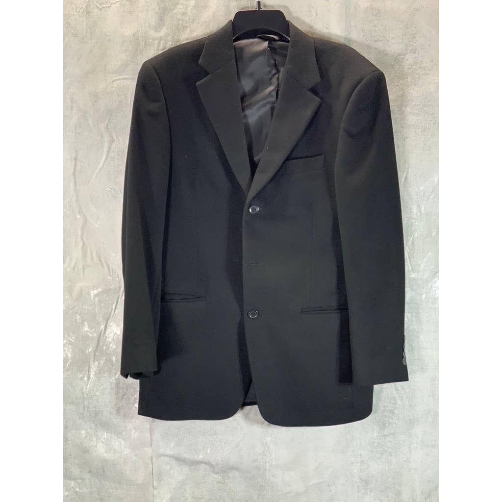 ANDREW FEZZA Men's Black Cashmere Three-Button Blazer Jacket SZ 38R