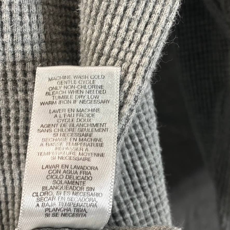 MICHAEL KORS Men's Grey Mock-Neck Three-Button Pullover Sweater SZ XL