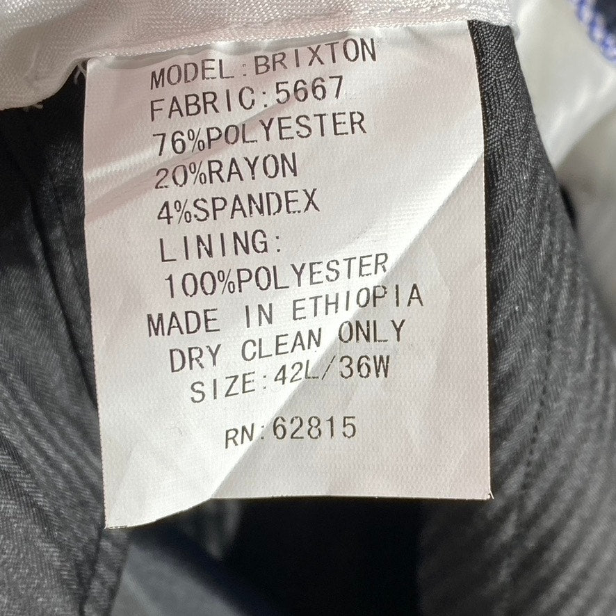 THE SAVILE ROW COMPANY Men's Gray Brixton Flat Front Suit Pants SZ 36