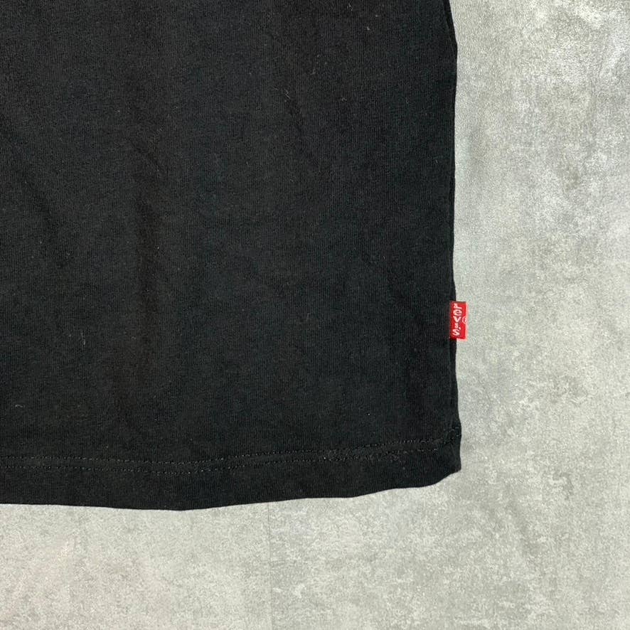 LEVI'S Men's Black Batwing Graphic Crewneck Short-Sleeve T-Shirt SZ M