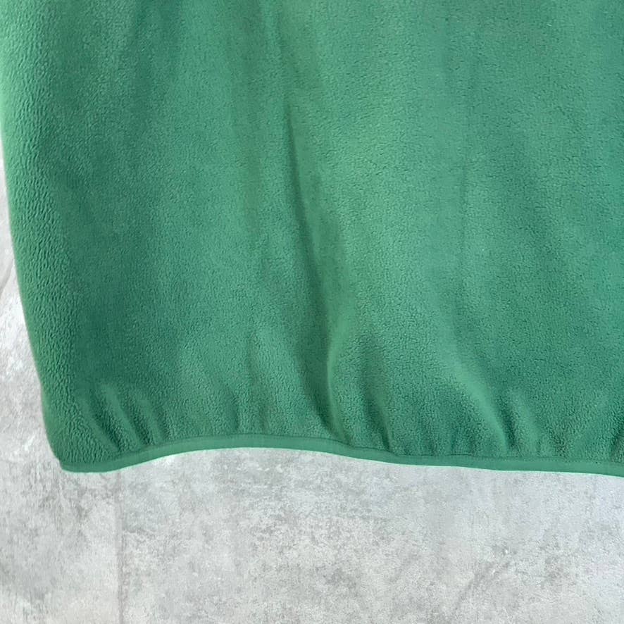 LANDS' END Men's Green Fleece Full-Zip Stand-Collar Vest SZ XL