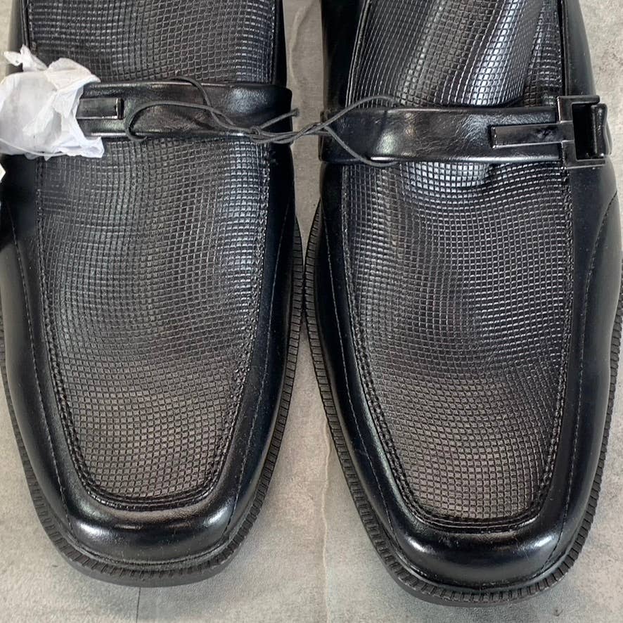 XRAY FOOTWEAR Men's Black Faux-Leather Magno Slip-On Bit Loafers SZ 10