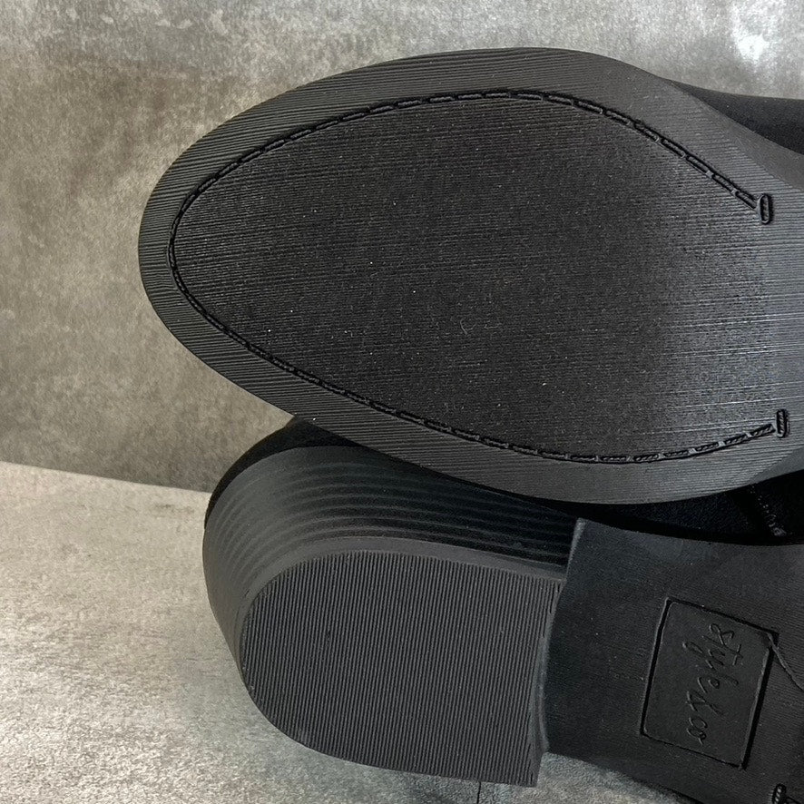 STYLE & CO Women's Black Wileyy Almond-Toe Block-Heel Ankle Booties SZ 6.5