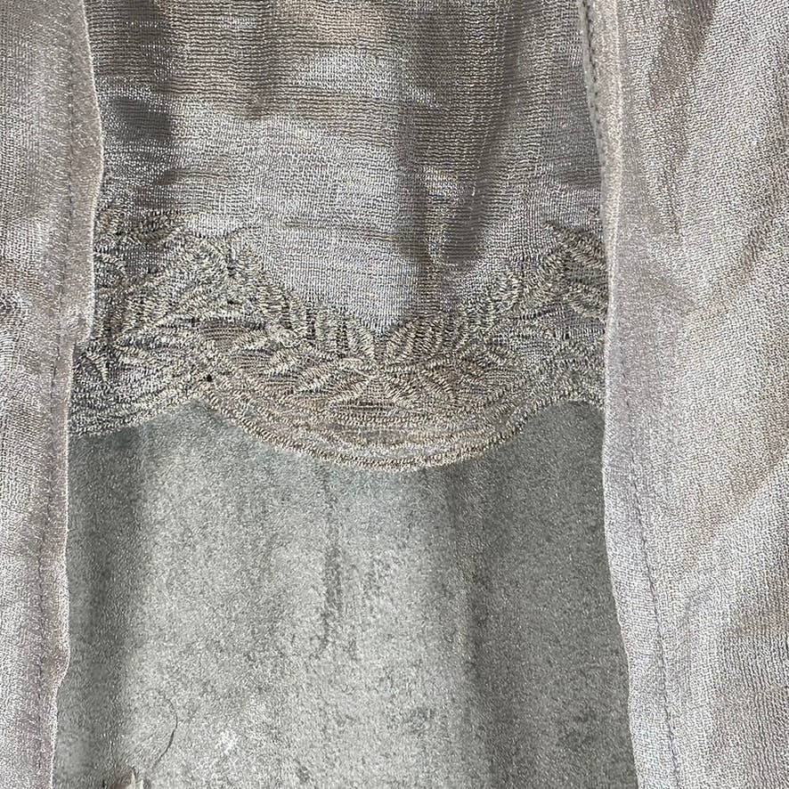 INC INTERNATIONAL CONCEPTS Women's Silver Crescent Scalloped Wrap SZ OS