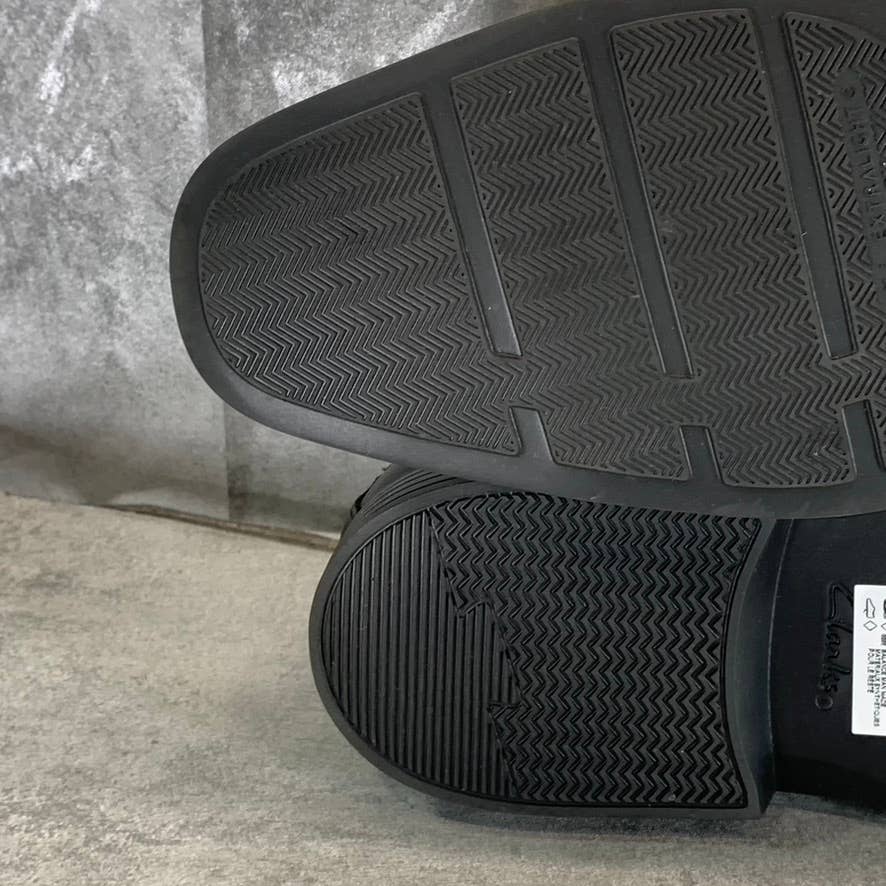 CLARKS Collection Men's Black Leather Clarkslite Cap Comfort Lace-Up Oxford SZ10