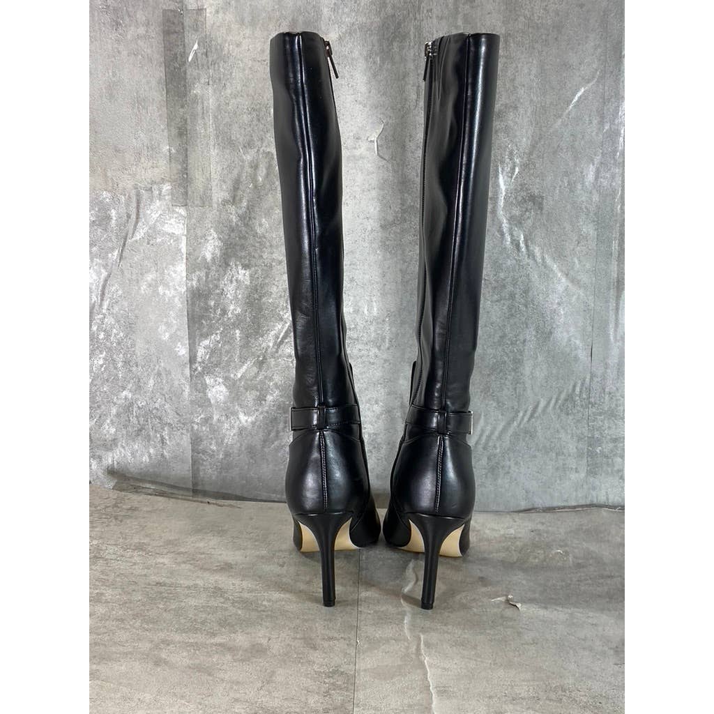 CALVIN KLEIN Women's Black Jeora Pointed-Toe Stiletto Tall Dress Boots SZ 7