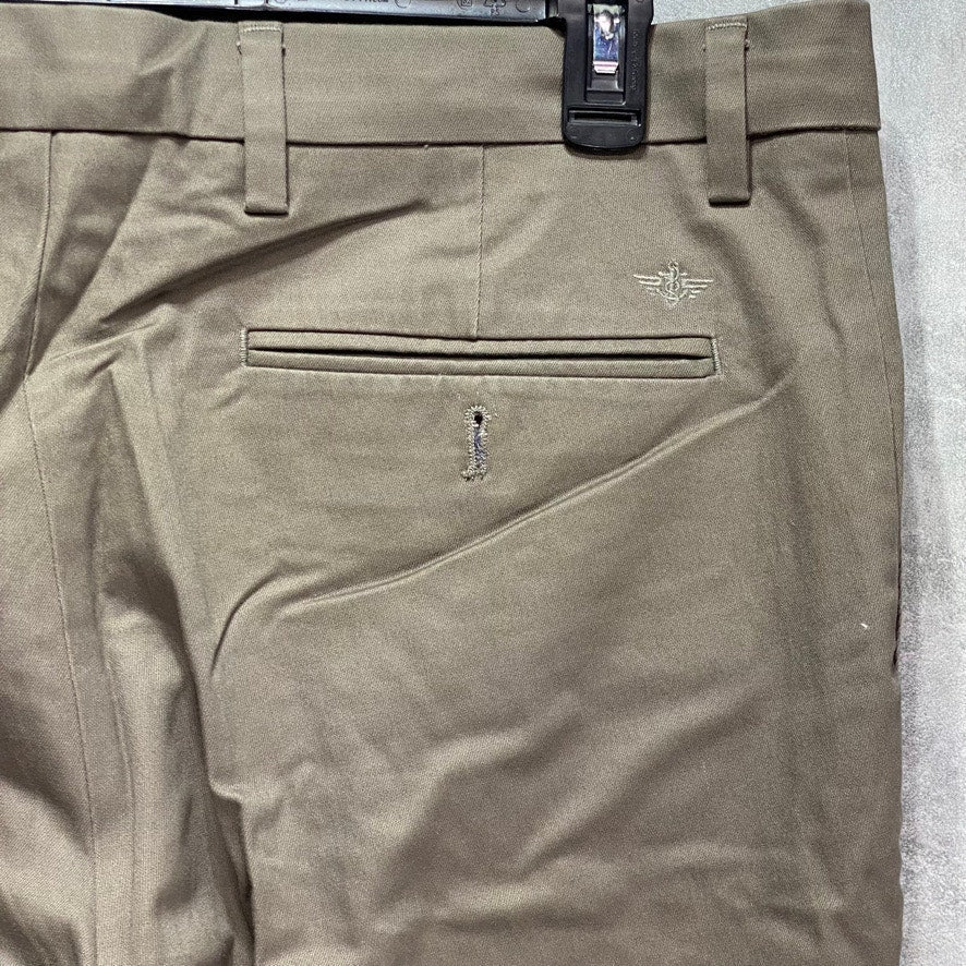 DOCKERS Brown Classic-Fit Stretch Signature Khaki Pants SZ 38X30