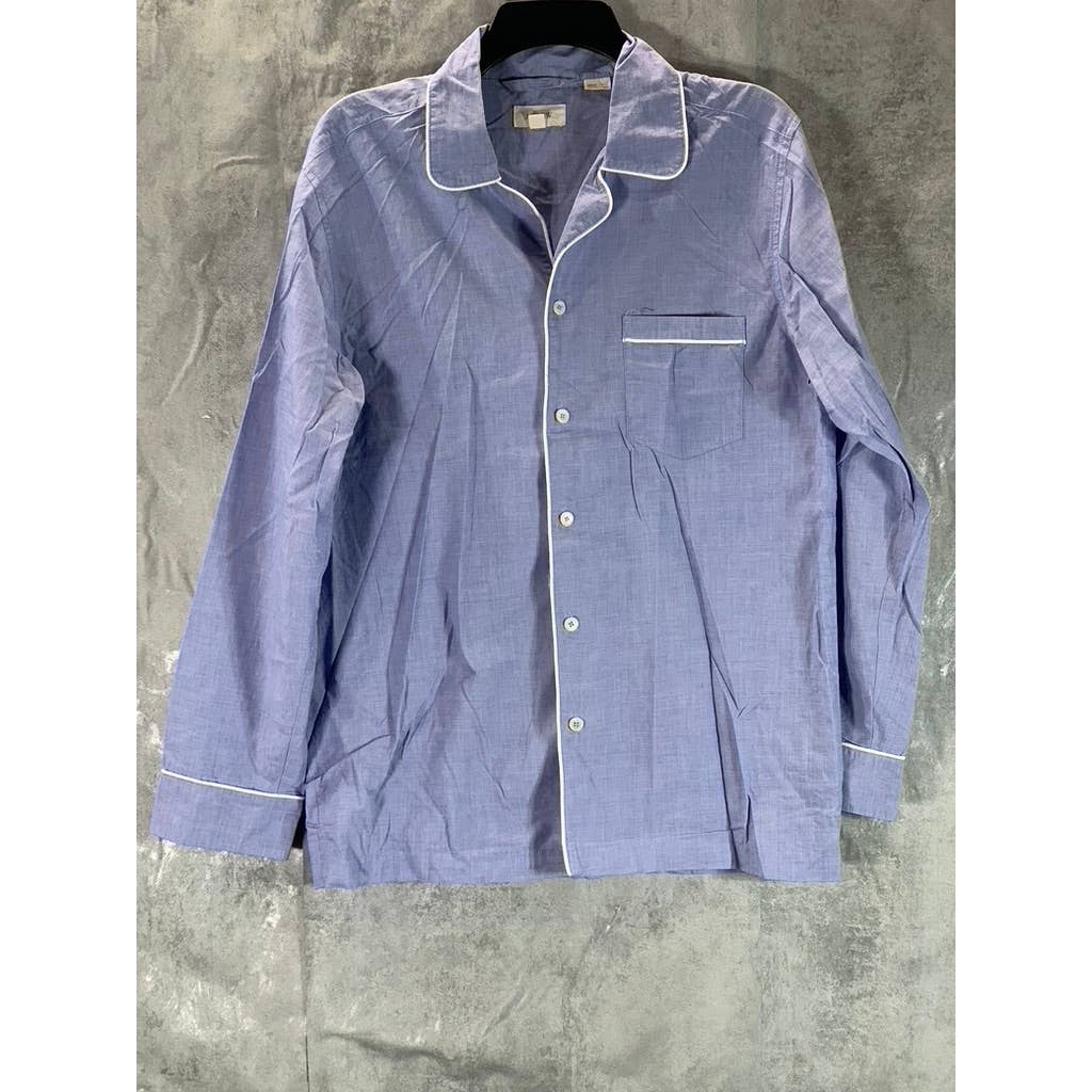 J.CREW Men's Eoe Bold Peri Cotton Button-up Pajama Top SZ S