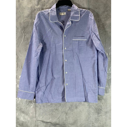 J.CREW Men's Eoe Bold Peri Cotton Button-up Pajama Top SZ S