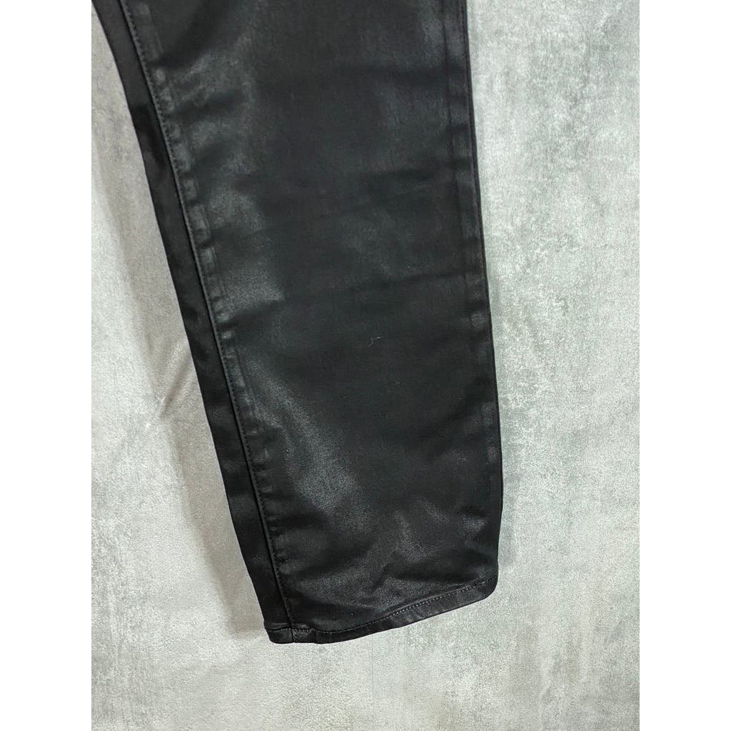 J BRAND Women's Stellar Black Solid Alma High-Rise Straight Jeans SZ 29