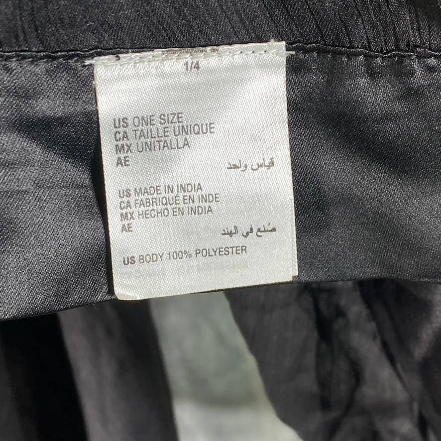 INC INTERNATIONAL CONCEPTS Women's Black Satin-Border Topper SZ OS