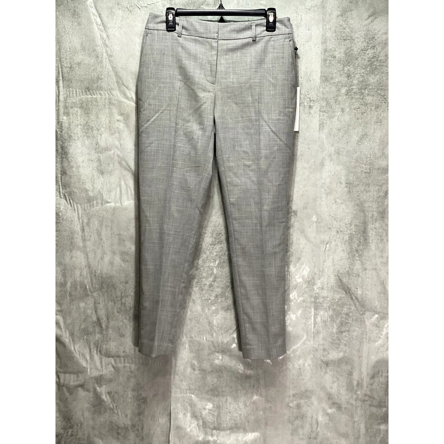 CALVIN KLEIN Grey Textured Skinny Ankle Dress Pants SZ 4