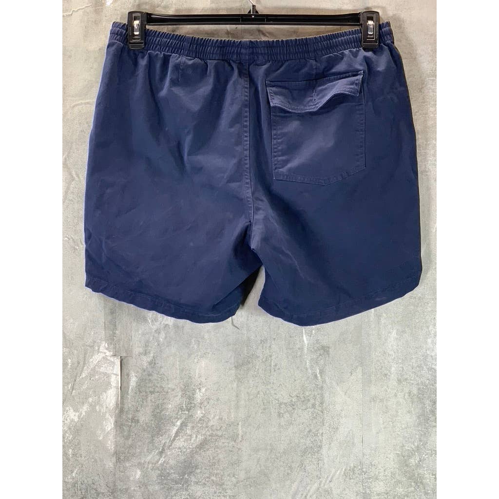 LANDS' END Men's Navy Comfort-First Drawstring Pull-On Shorts SZ L