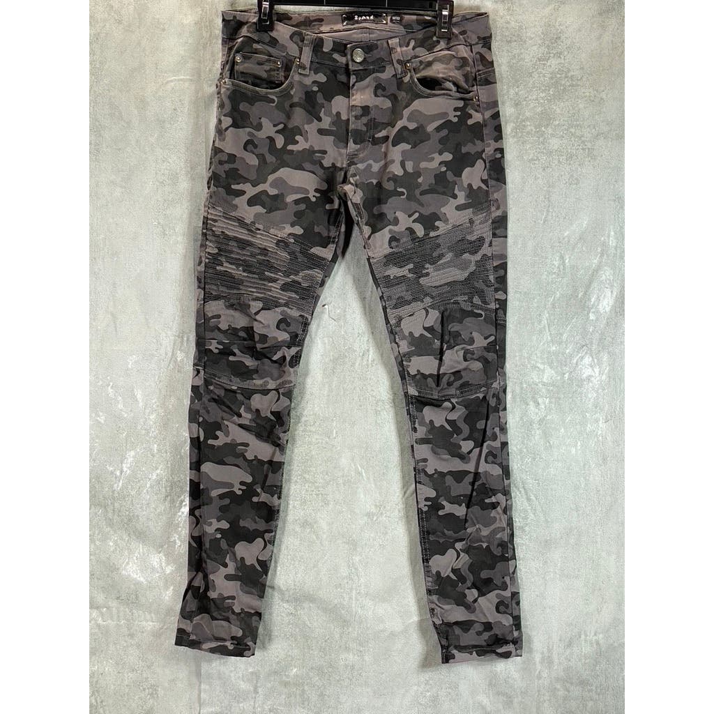 SPARK Men's Gray Camo Print Double Knee Pants SZ 32X32