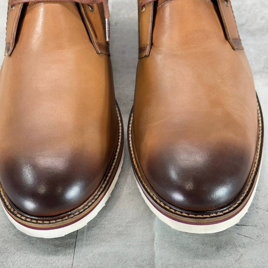 THOMAS & VINE Men's Cognac Keegan Tru Comfort Foam Lace-Up Chukka Boots SZ 12