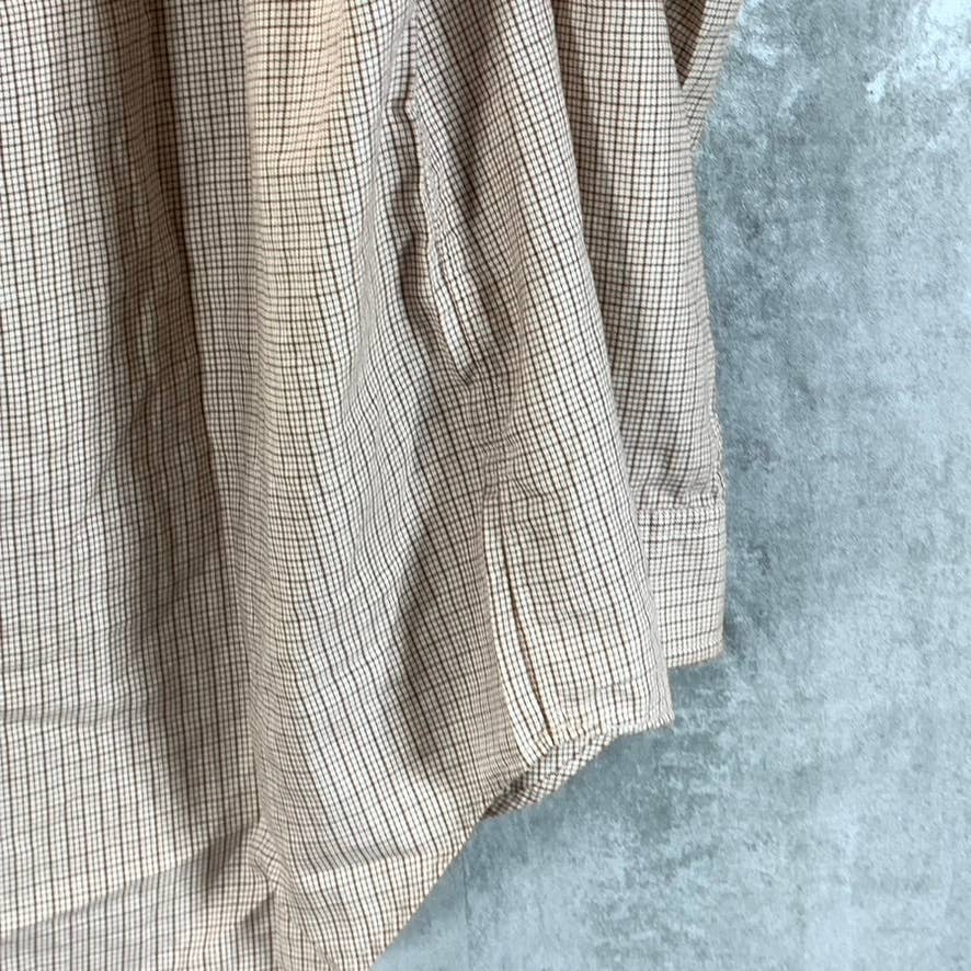RALPH LAUREN Men's Tan Gingham Blake Classic-Fit Long-Sleeve Button-Up Shirt SZM