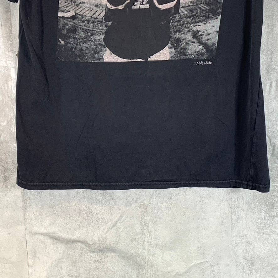 PRETTYLITTLETHING Women's Black Tupac Graphic Crewneck T-Shirt Dress SZ 8(M)