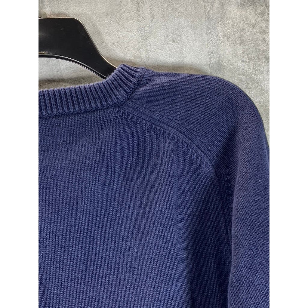 J.CREW Men's Navy Heritage Cotton Knit Crewneck Long Sleeve Sweater SZ L