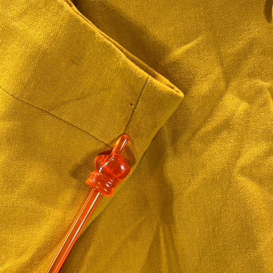 FRENCH CONNECTION Women's Beeswax Orange Summer Whisper V-Neck Sheath Dress SZ 8