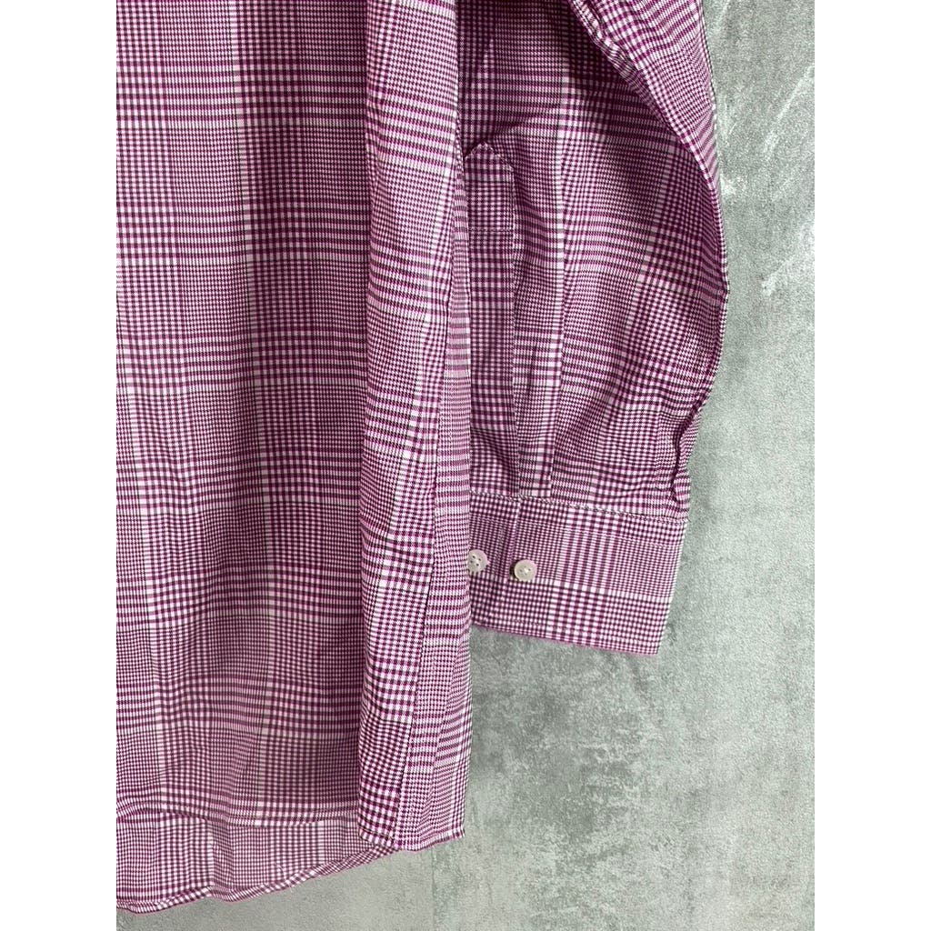 THE MEN'S STORE At Bloomingdales Men's Red Check Stretch Dress Shirt 17 32/33