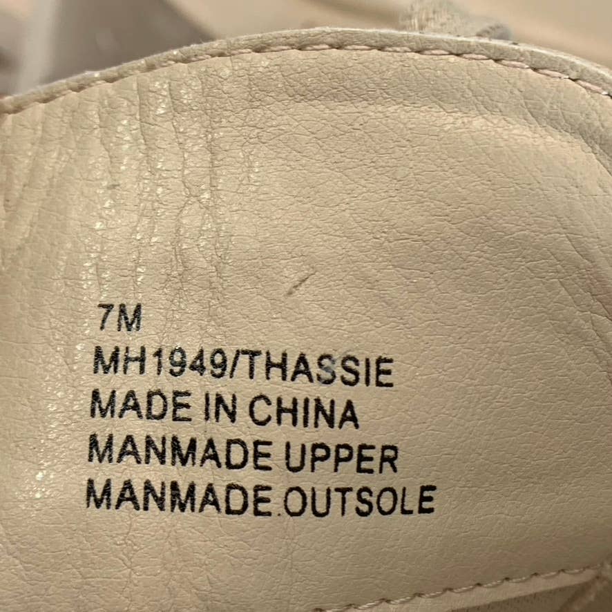 MIA Women's Beige Burnis Thassie Lug-Sole Lace-Up Side-Zip Combat Boots SZ 7