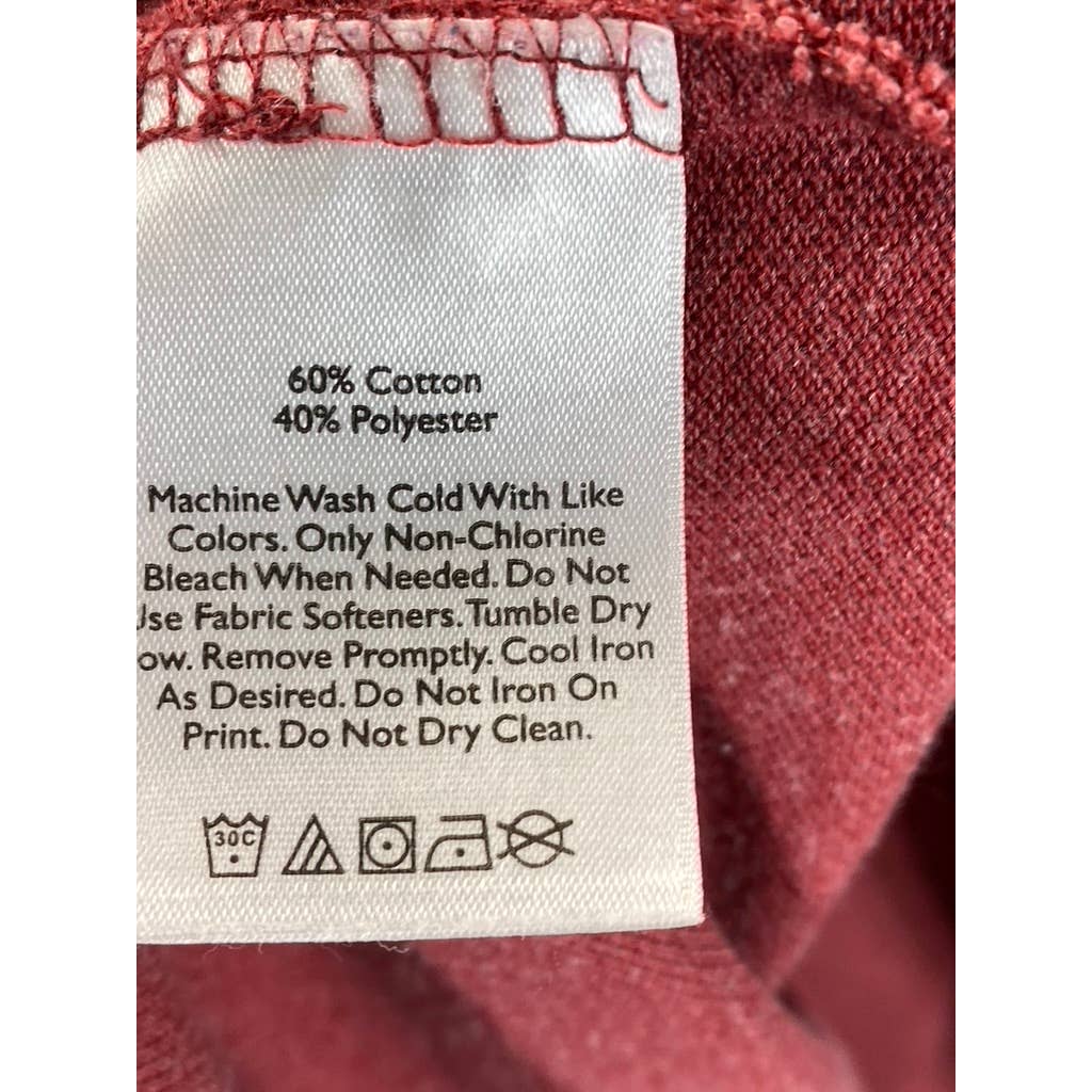 EDDIE BAUER Men's Red Classic Short-Sleeve Polo Shirt SZ L