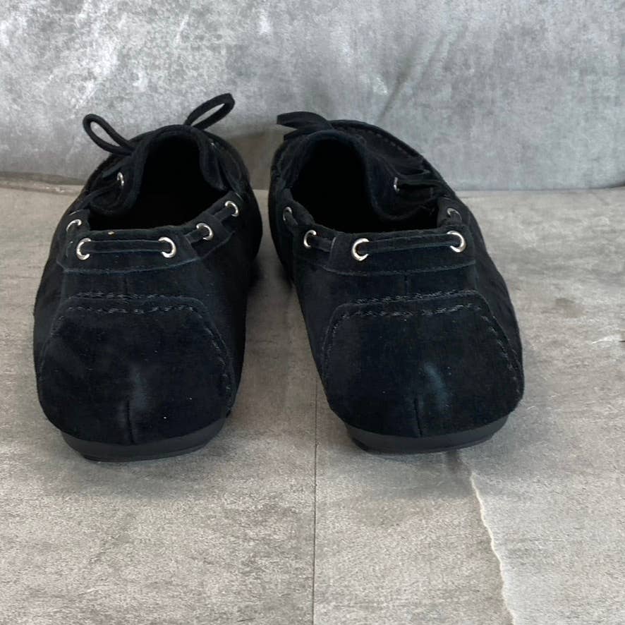 BELLA-VITA Women's Black Suede Leather Scout Slip-On Loafer Flats SZ 12