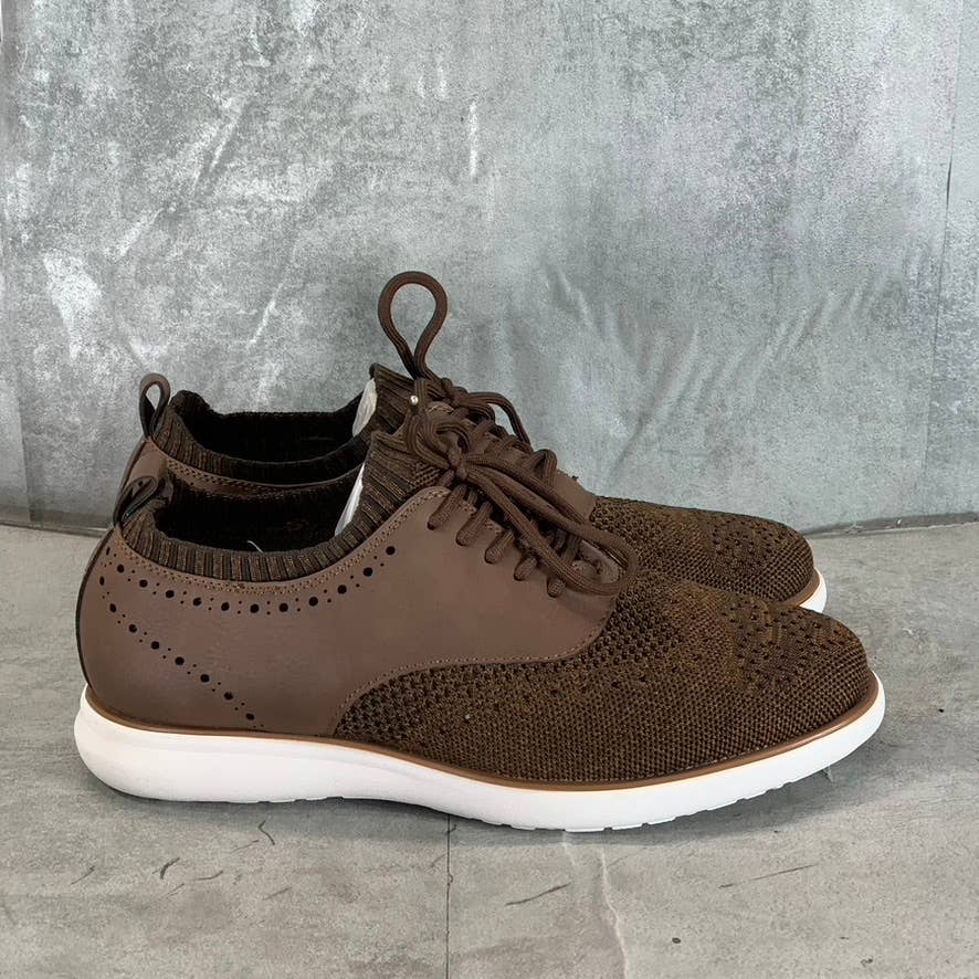 VANCE CO. Men's Brown Knit Waller Casual Lace-Up Dress Shoes SZ 9