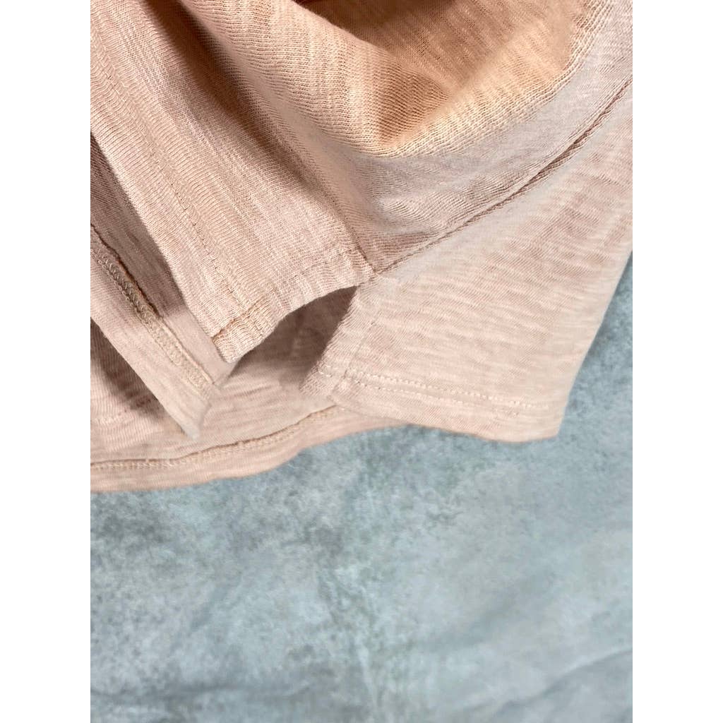 VINCE. Men's Peach Classic Slub Short-Sleeve Polo Shirt SZ M