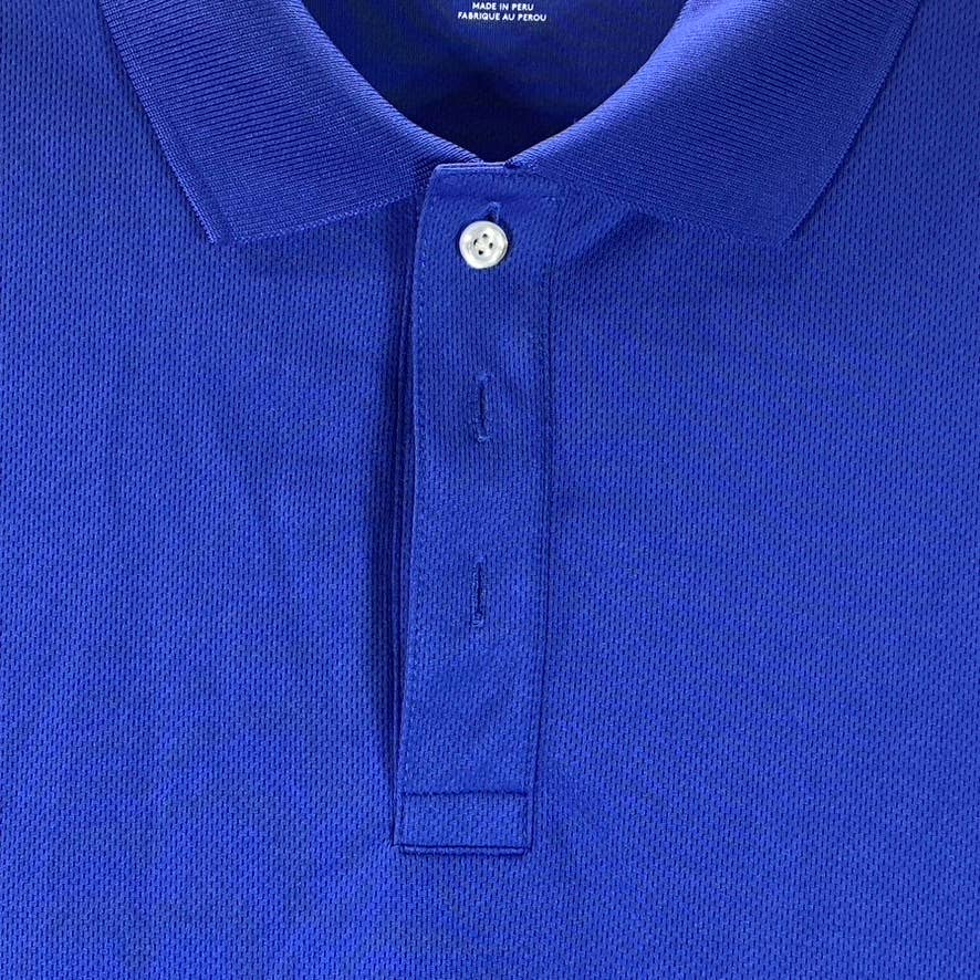 LANDS' END Outfitters Men's Dark Blue Active Pique Polo Short-Sleeve Shirt SZ M
