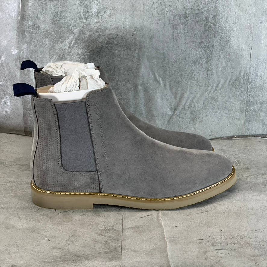 VANCE CO. Men's Gray Faux Suede Marshon Pull-On Chelsea Boots SZ 10