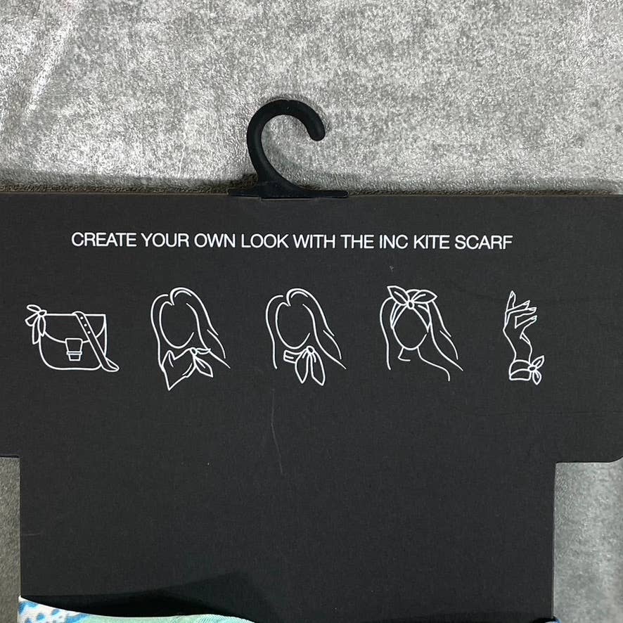 INC INTERNATIONAL CONCEPTS Women's Turquoise Palm-Print Kite Scarf SZ OS