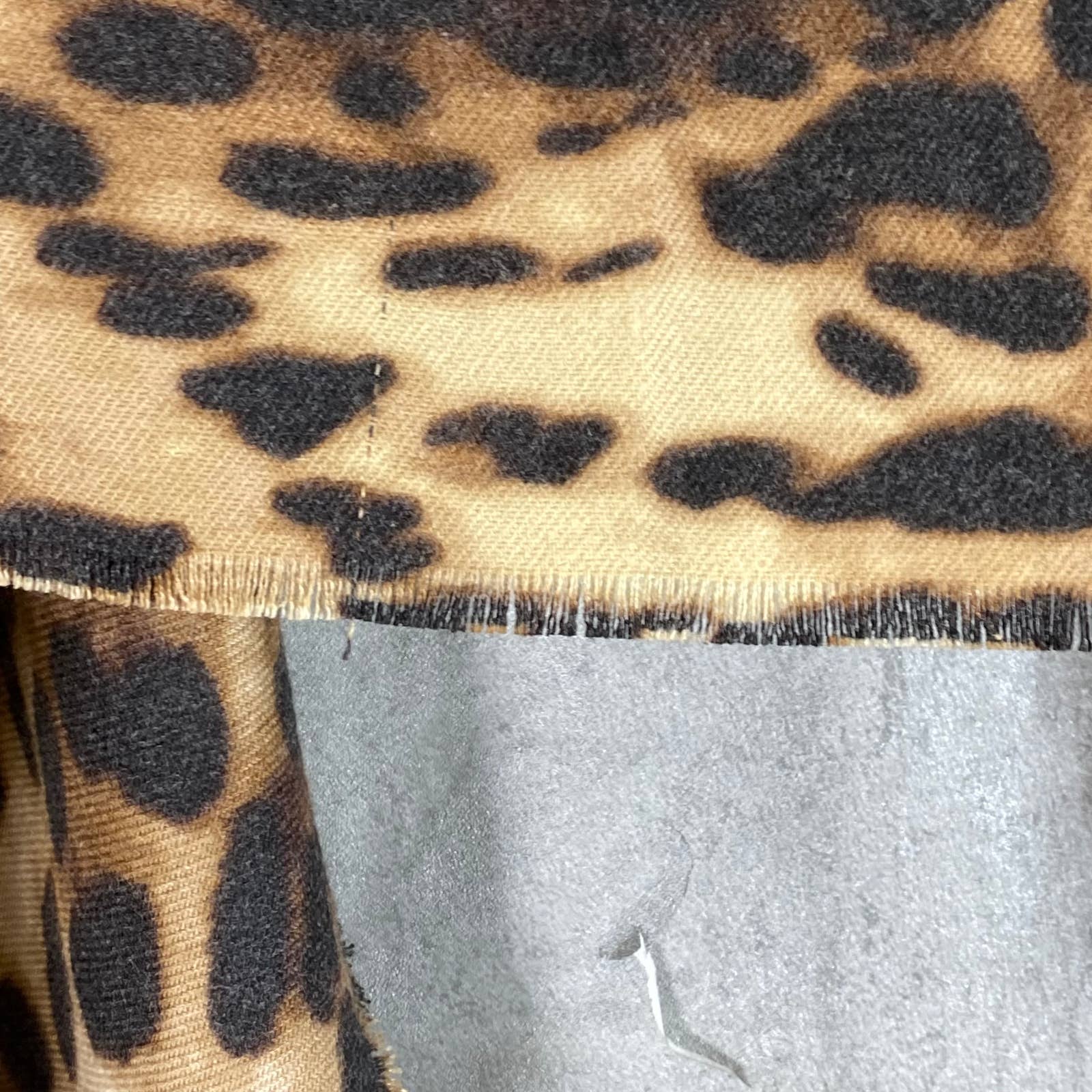 INC INTERNATIONAL CONCEPTS Women's Brown Leopard-Print Striped Wrap SZ OS