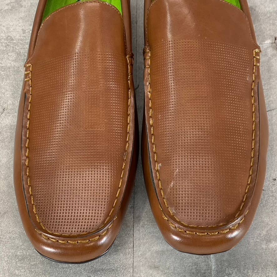 VANCE CO. Men's Chestnut Faux-Leather Mitch Slip-On Loafers SZ 10.5