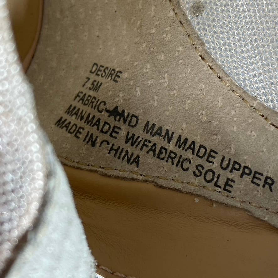 THALIA SODI Women's Nude Mesh Desire Rhinestone Peep-Toe Stiletto Heels SZ 7.5