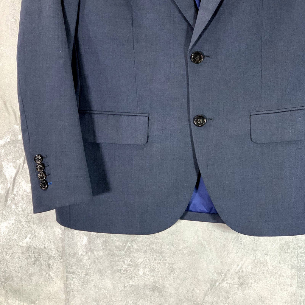 INDOCHINO Men's Blue Two-Button Long-Sleeve Suit Jacket SZ N/A