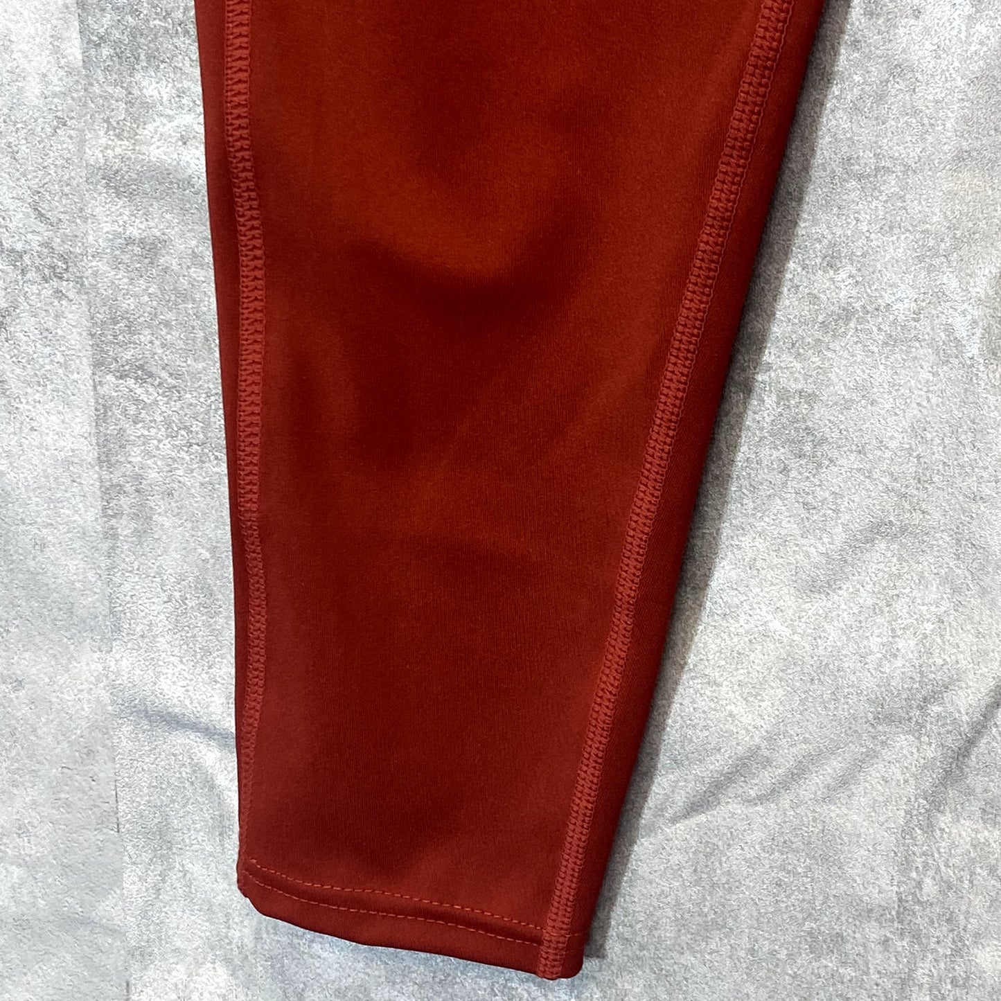 LAUNDRY By Shelli Segal Women's Solid Rust Zipper Media Pocket High-Rise Leggings SZ L