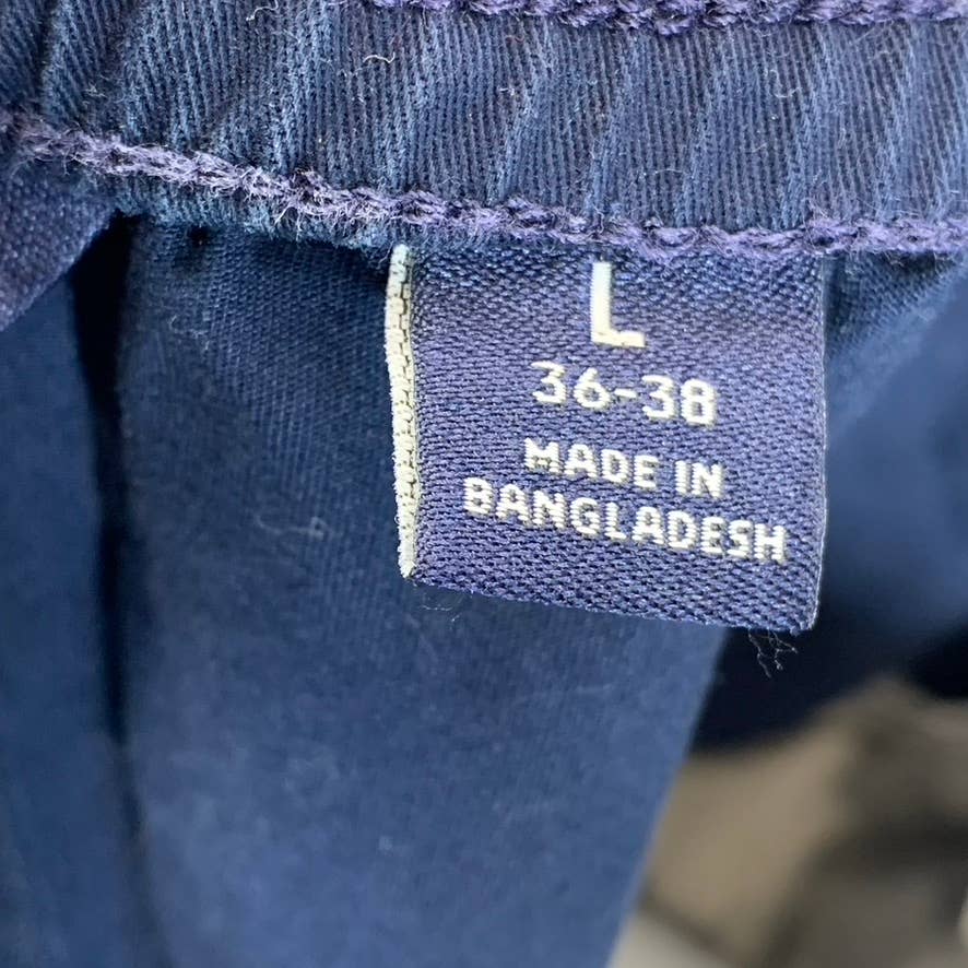 LANDS' END Men's Navy Comfort-First Drawstring Pull-On Shorts SZ L