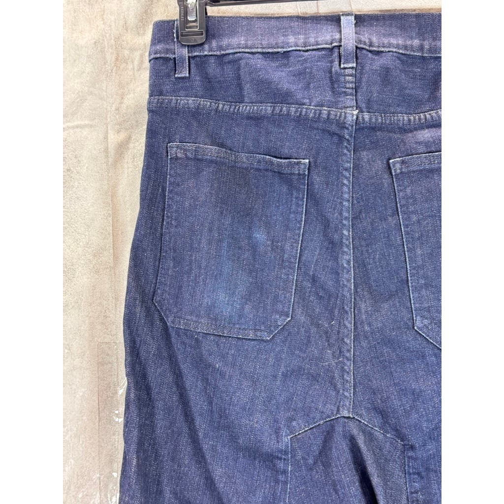 OAK Women's Dark Blue Double Knee Hip Button Denim Jeans SZ 31