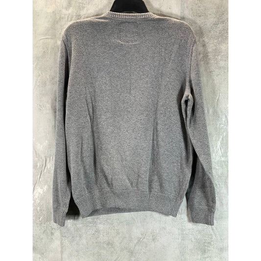 AMERICAN EAGLE Men's Heather Grey V-Neck Cotton Pullover Sweater SZ M