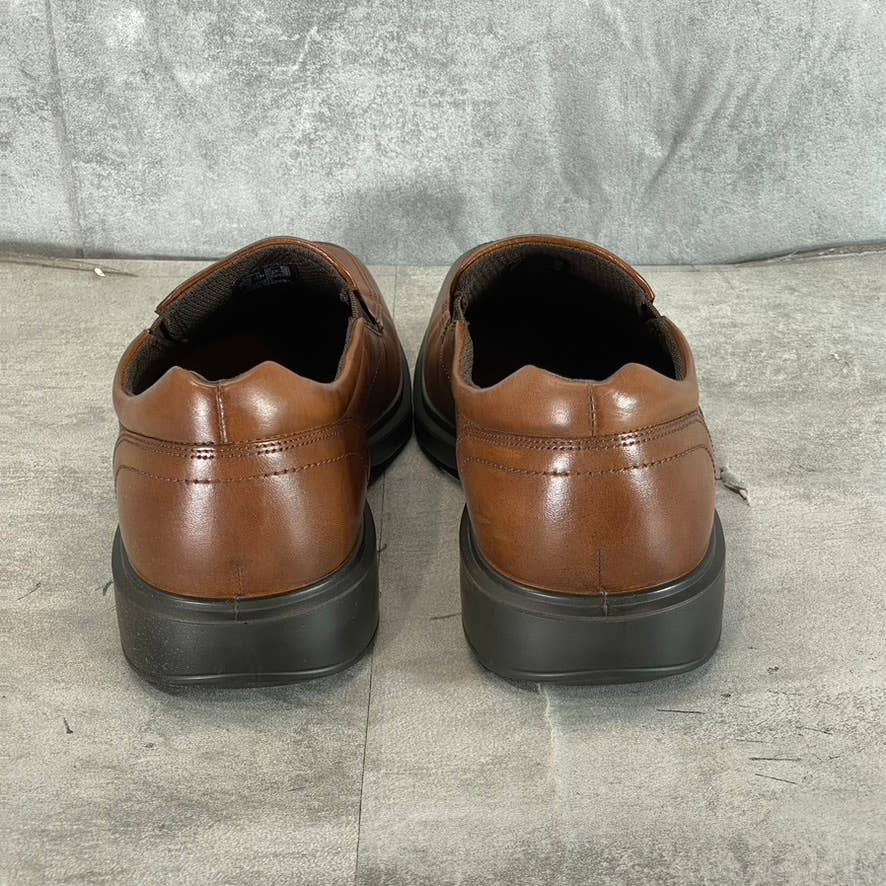 ECCO Men's Cognac Leather Helsinki 2 Apron-Toe Slip-On Loafers SZ 7/7.5