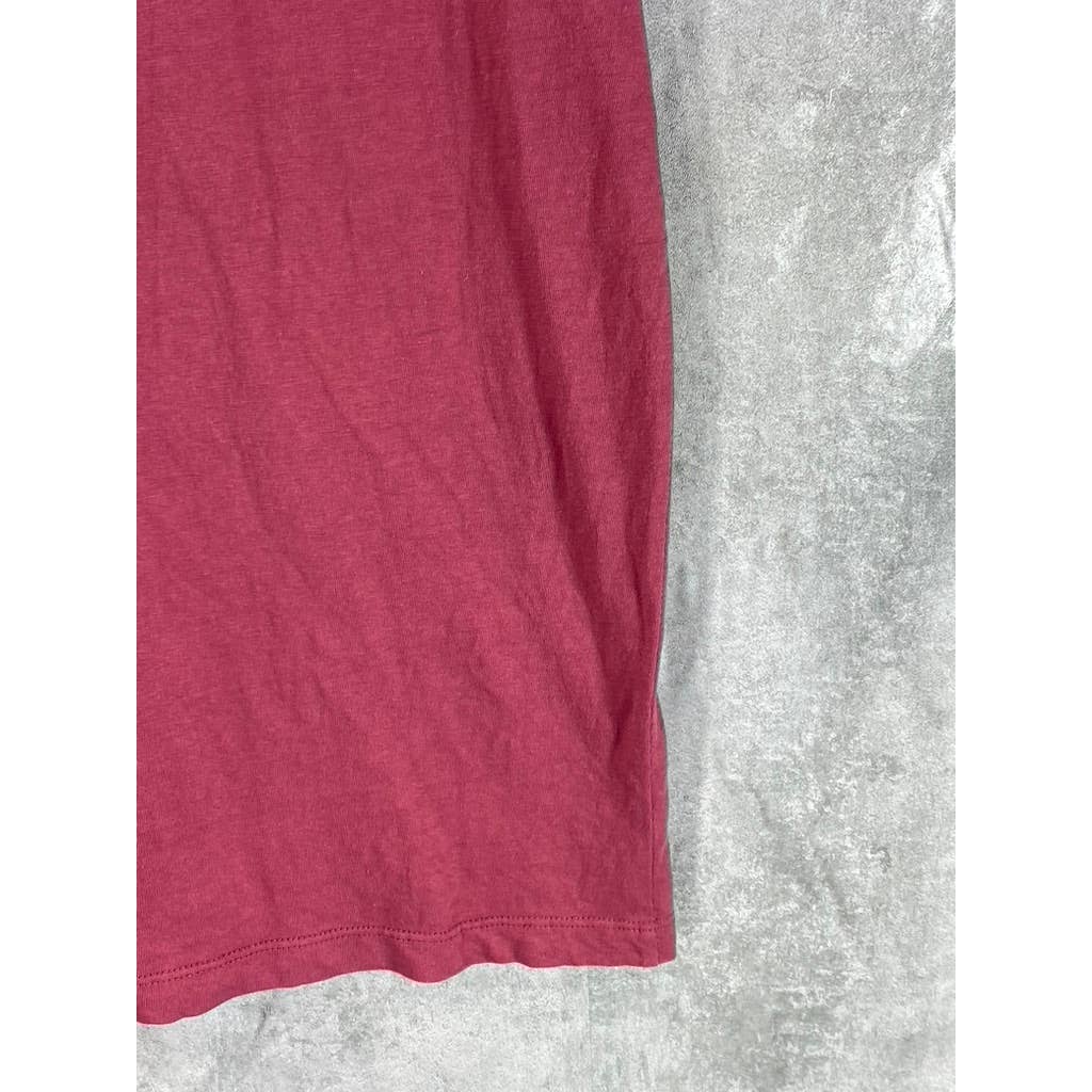 J.CREW Men's Burgundy Slim Washed Crewneck Short Sleeve T-Shirt SZ M