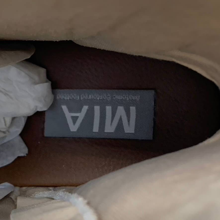 MIA Women's Beige Burnis Thassie Lug-Sole Lace-Up Side-Zip Combat Boots SZ 7