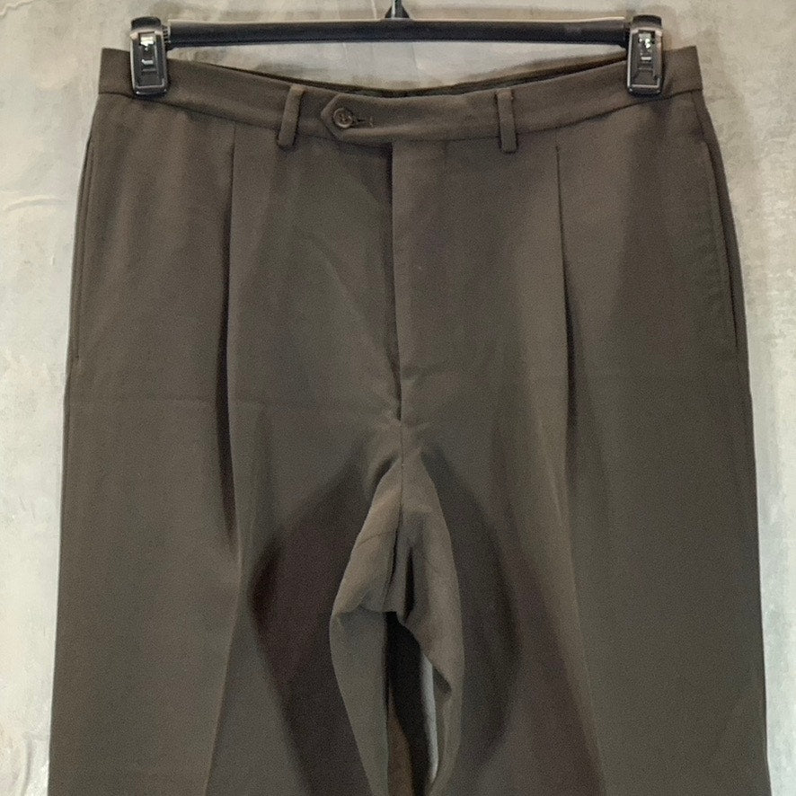 GIORGIO ARMANI Men's Brown Double Pleated Dress Pants SZ 52(US 40)